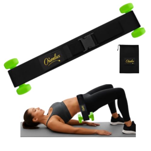 Dumbbell Hip Thrust Belt - Glute Bridge Strap - Lower Body Workout Equipment - Weight Pads Support - Home Gym Accessories Women Men - Squat Dip Pull Up Training Fitness Tool Adjustable Nylon Chain
