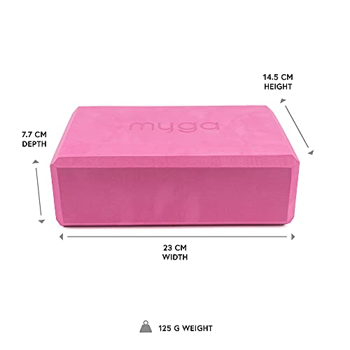 MYGA Yoga Block,Lightweight EVA Foam Yoga Brick,High Density Non-Slip Block for Yoga Poses, Pilates, Balance and Flexibility - color: Plum