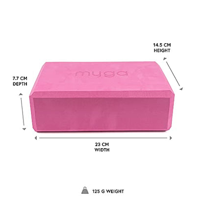 MYGA Yoga Block,Lightweight EVA Foam Yoga Brick,High Density Non-Slip Block for Yoga Poses, Pilates, Balance and Flexibility - color: Plum