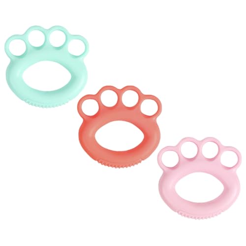 DECHOUS 3pcs Finger Exerciser Hand Training Rings Silicone Massage Grip Strengthener Set 10lb 20lb 30lb for Hand Therapy Rehabilitation and Strength Building