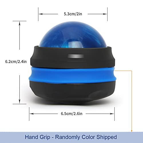 Coolrunner Massage Ball, Manual Roller Massager, Handheld Self Massage Therapy and Relax Full Body Tools for Sore Muscles, Shoulders, Neck, Arms, Legs, Back, Foot, Body (Blue) - color: Blue