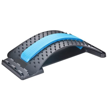 Back Massager Stretcher Equipment Massage Tools Magic Stretch Fitness Lumbar Support Relaxation Spine Pain Relief (Blue)