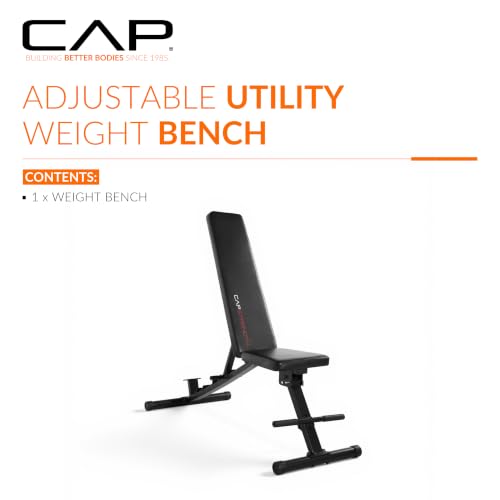 CAP Barbell Multi-Purpose Adjustable Utility Strength Training Weight Bench | Multiple Options - style: ECONOMY