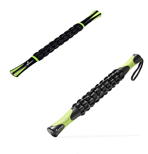 Sportneer Muscle Roller Stick Massage Sticks for Athletes + Deep Tissue Body Massage Stick Tools