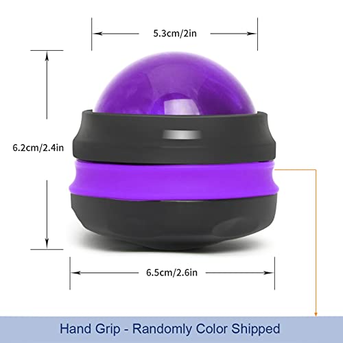 Coolrunner Massage Ball, Manual Roller Massager, Handheld Self Massage - color: Purple