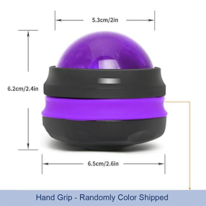 Coolrunner Massage Ball, Manual Roller Massager, Handheld Self Massage - color: Purple