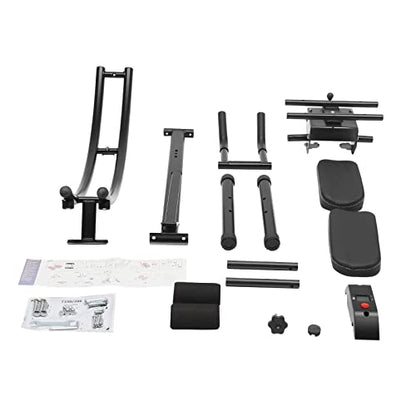 Ab Machine,Portable Core Abs Exercise Machine With LED Display And 6 Silent Rollers,3-Level Adjustment,Adjustable Ab Trainer Machine,For Abs Workout At Home Gym,Ab Machine For Home, Gyms,Etc (Black(Rotatable))