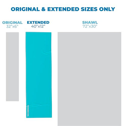 Extended Size Cooling Towel – Be Cool in Style - Heat Relief, Soft, Lightweight, Sun Protection, Easy Clean - Perfect for Biking, Hiking, Running, Yoga, Golf, Gardening - Teal M - color: Teal