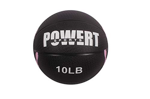 POWERT Medicine Ball Weighted Ball for HIIT Workout, Cardio Fitness Exercise & Physical Therapy - style: B--10 lbs