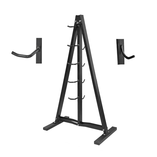 BLUSLM Wall Mounted Lat Pull Down Bar Organizer with Hooks, Home Gym Storage Rack for Lat Pulldown Attachments, Cable Attachments Rack for Gym Accessories - color: Cable Attachment Rack3
