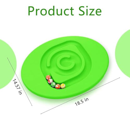 Kids Balance Board Wobble Rocker Balance Board with Mini Balls Load 170lb for Balancing Exercise Equipment Game 18.5 x 14.57 Inch