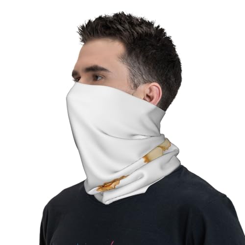 Crispy Edges of Egg Tarts Prints Multifunctional Sport Headband – Seamless Stretch Neck Gaiter for Hiking, Biking, Running & Outdoor Activities – Soft, Quick-Dry, No-Fade Design