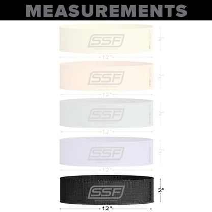 Serious Steel Fitness Fabric Mini Loop Non-Slip Resistance Band Set | Warm-Up, Physical Therapy, Glute Training, Speed and Agility Exercise Bands - color: Level 5 - X-Heavy (Black)