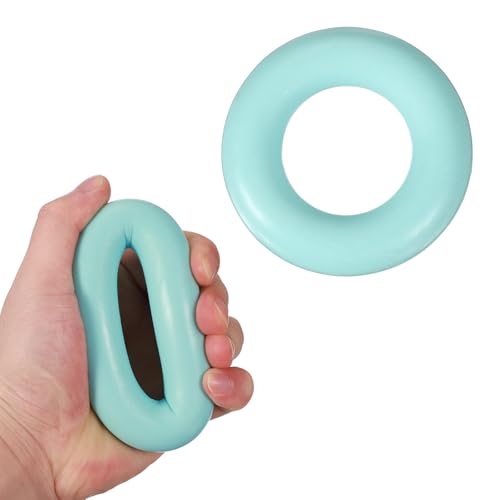 Grip Strength Trainer Rings, Portable Hand Grip Strengthener Finger Forearm Strengthener - Fitting for (Athletes/Rock Climbing/Workout/Fitness) - color: Mint Green, size: 3.5"