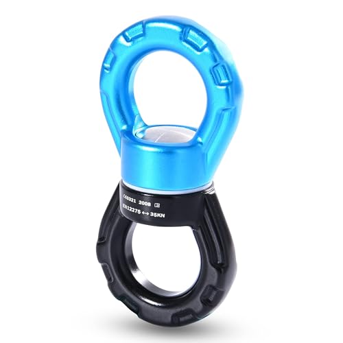 Swing Swivel 35KN Breaking Strength 360° Rotator Safety Rotational Device Hanging Accessory for Rock Climbing, Hanging Hammock, Web Tree Swing, Aerial Dance, Children's Swing Spinner Hanger