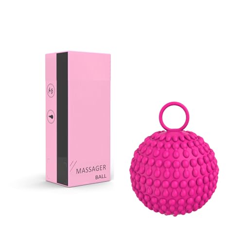 Massager 10 Powerful Vibration Massage for Physical Therapy, Mobility Ball for Workout Recovery, Deep Tissue Massager for Pain Relief and Trigger Spot Treatment for Adult Rose