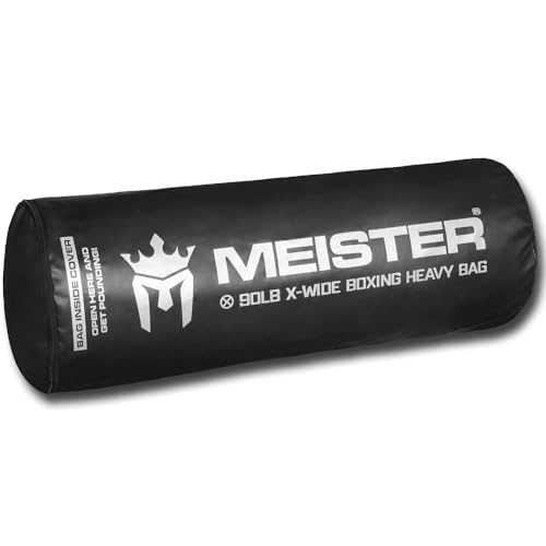 Meister 90lb Filled X-Wide Boxing Heavy Bag w/Double-End Attachment