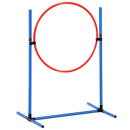 VEVOR Dog Agility Training Equipment, 13pcs Dog Agility Course Backyard Set, 2 Tunnels with Sandbags,Adjustable Hurdles,Weave Poles,Jump Ring,Pause Box, Puppy Obstacle Course Kit with Storage Bag - size: 13 Pcs Set