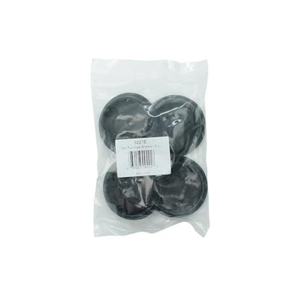 Shepherd Hardware 9221 1-3/4-Inch Reusable, Round, Slide Glide Furniture Cups, 4-Pack,Black