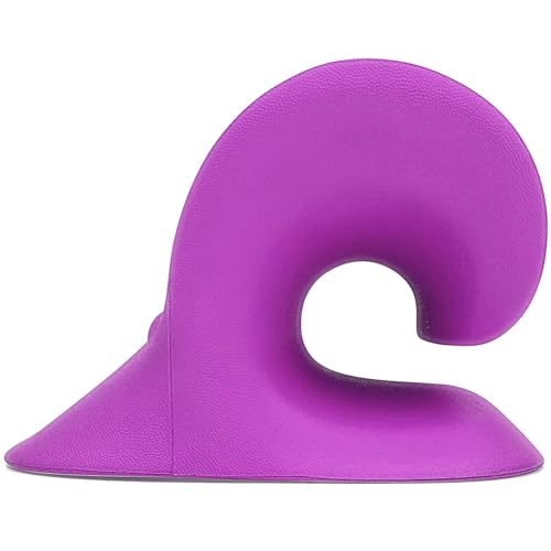RESTCLOUD Neck and Shoulder Relaxer, Cervical Traction Device for TMJ Pain Relief and Cervical Spine Alignment, Chiropractic Pillow, Neck Stretcher (Purple) - color: Purple