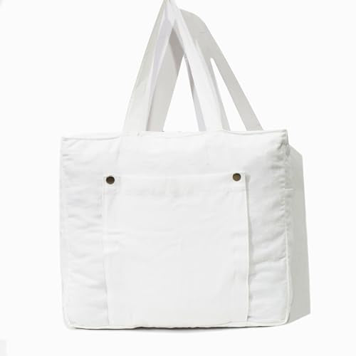 INDIAN CRAFT CASTLE Tote Bag with Yoga Mat Carrier Pocket Carryall Shoulder Bag for Office, Workout, Pilates, Travel, Beach and Gym