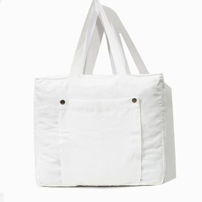INDIAN CRAFT CASTLE Tote Bag with Yoga Mat Carrier Pocket Carryall Shoulder Bag for Office, Workout, Pilates, Travel, Beach and Gym