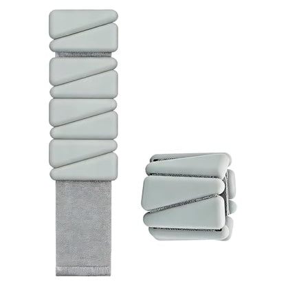 Adjustable Silicone Ankle Wrist Weights Strap for Wrist Leg and Ankle Training Providing Customizable Resistance Levels - color: Gray