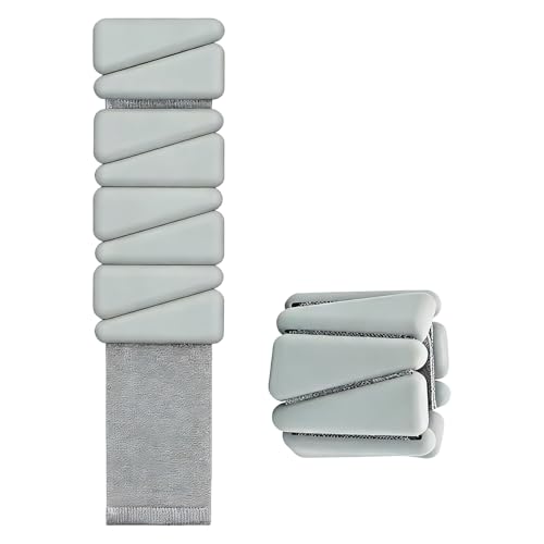 Adjustable Silicone Ankle Wrist Weights Strap for Wrist Leg and Ankle Training Providing Customizable Resistance Levels - color: Gray
