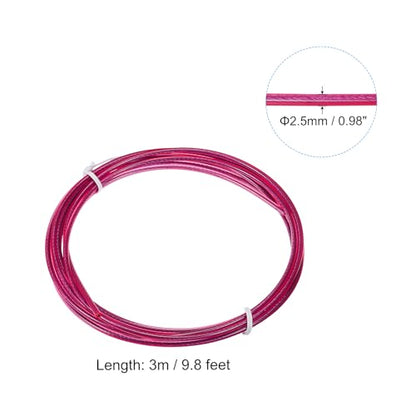 PATIKIL Speed Jump Rope Replacement Cable Professional Skipping Rope Steel Wire Replace for High Speed Jump Ropes - color: Pink