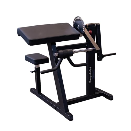 Body-Solid (GCBT380B) Cam Series - Adjustable Seat Biceps and Triceps Machine for Home Gym - Compact Workout Equipment for Arm Training and Weight Lifting, Black