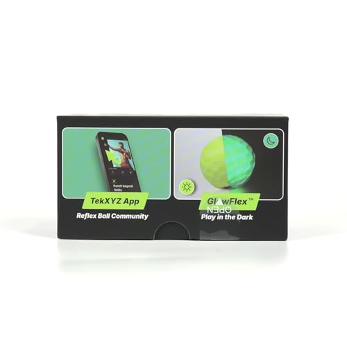 GlowFlex™ Reflex Ball with Counter App, Glow-in-the-Dark | TekXYZ® Online Community for Boxing Ball, Ideal for Coordination, Stress Relief, Home Workouts & Fitness | Stocking Stuffer Gift for All Ages
