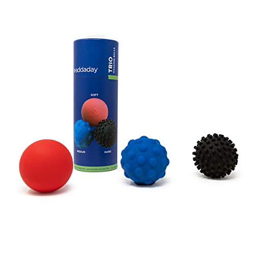 ProStretch Trio, 3 Density Massage Balls for Myofascial Release, Trigger Points, Plantar Fasciitis, and Muscle Knots, Set of 3