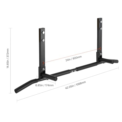 Happybuy Multifunctional Pull Up Bar: A Sturdy Home Gym Essential. This ceiling - mounted pull up bar, measuring 42 inches in width, features multi - grip options for diverse upper - body workouts