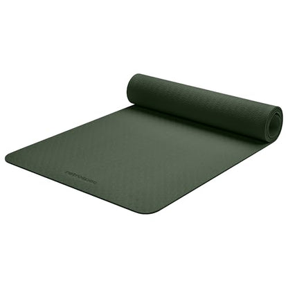 Retrospec Zuma Yoga Mat 6mm Thick Non-Slip TPE Exercise Mat | Cushioned Workout Mat for Yoga Pilates and Home Stretching | 72 x 24 with Carrying Strap
