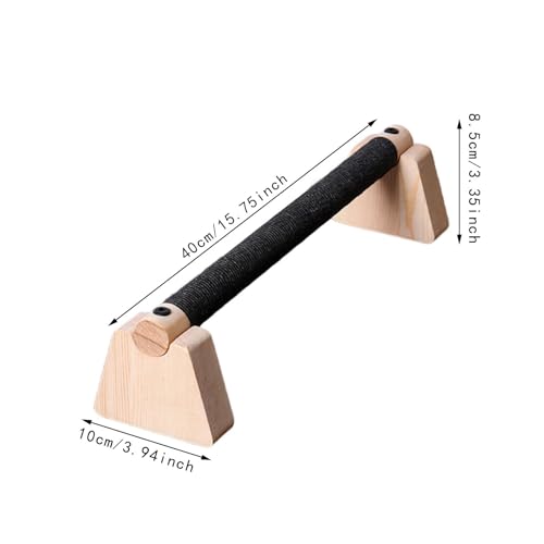 Vaveren 2 Pieces Push up Bar Wooden Parallettes Bar Pushup Handles Portable Anti Slip Push up Stand for Exercise Gymnastics Workout - size: 40CM