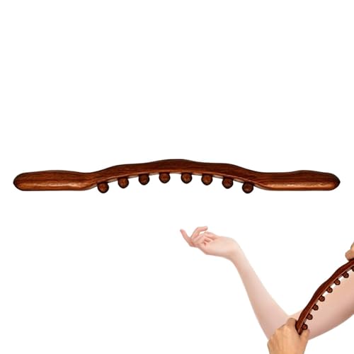 Massage Roller Stick Wood - 8-Bead Scraping Massage | Stomach Cellulite Massager,for Women Men Runners Athletes Fitness Lovers Weightlifters Dancers Gym Home Office Apartment Salon