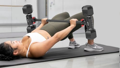 Dumbbell Converter - Turn Dumbbells into Barbell Set, Up to 220LB Capacity