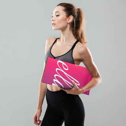 Custom Name Yoga Mat,Personalized Travel Yoga Exercise Mat,Non Slip,Perfect for Kids & Adults,Gradient Color D Series - color: Style 20
