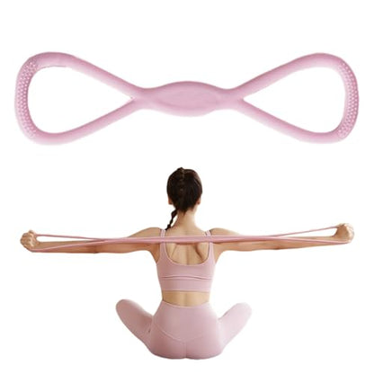 Stretch Fitness Band Portable Body Stretching Tension Rope - color: Pinnk, size: 15 lb