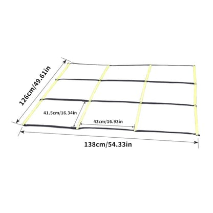 Multifunctional 9 Grids Agility Ladder for Sports Training Fitness and Footworks Drill Agility Train Enduring Adjusted Speed Training