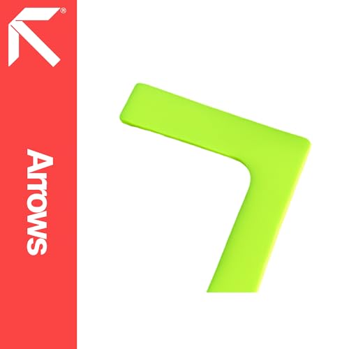 Fitness Health FH Flat Rubber Space Marker Flexible Arrow Corner DISC Set of 4 Non Slip Speed Agility Training Floor Markers KIT