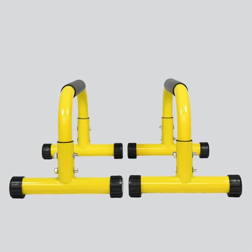 2 Pcs Sturdy Steel Training Stands for Home Gym Featuring Wide Grip and Adjustable Base Portable Dip Station