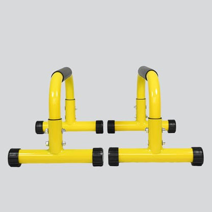 2 Pcs Sturdy Steel Training Stands for Home Gym Featuring Wide Grip and Adjustable Base Portable Dip Station