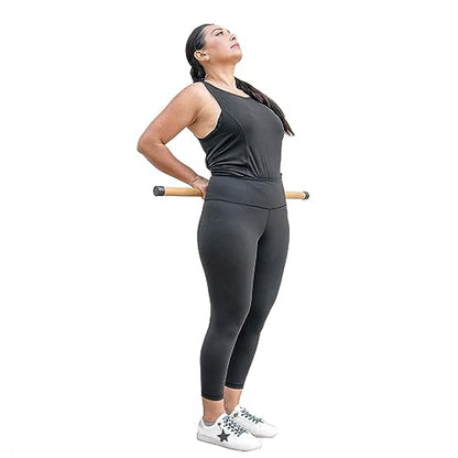Bamboo Stick for Yoga & Sport Fitness, for use with Stretching, Breathing & Posture Exercises