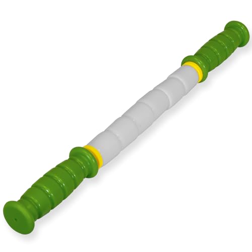 Massage Stick 14" Flexible Handheld Spindle Massage Roller - Full Body Muscle Recovery & Myofascial Release (Small - 14" Massage Stick) - color: 14" Massage Pin (Small)