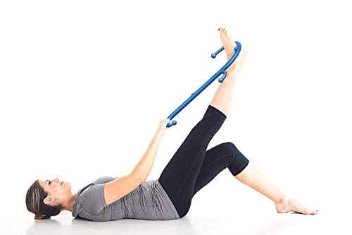 LiBa Back and Neck Massager - Trigger Point Massage Tools for Pain Relief and Manual Massage Hook Therapy Handheld Back Neck Shoulder Massager Blue - Gift for Women & Men - color: A. Blue