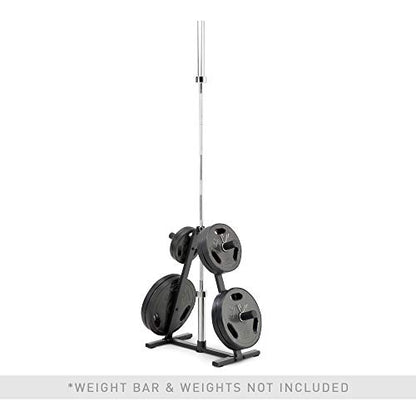 Marcy Olympic Weight Plate Tree for 2-Inch Plates Weight Storage Rack - color: A-Frame - Black