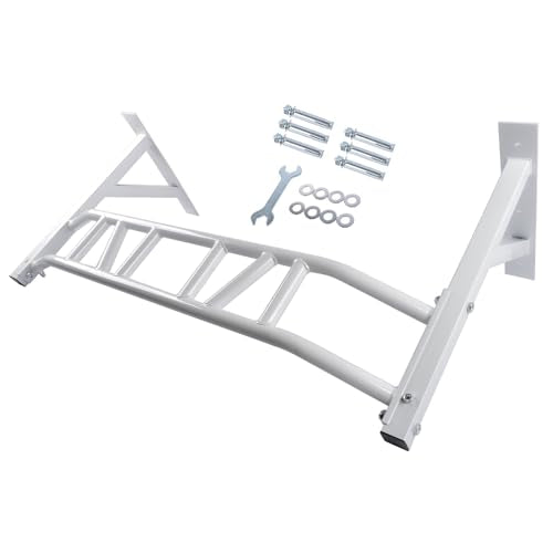 White Multi Grip Pull Up Bar Multifunctional Dip Station for Indoor Home Gym Workout Pull Up Bar 440 lbs Training Equipment Mixizap