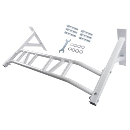 White Multi Grip Pull Up Bar Multifunctional Dip Station for Indoor Home Gym Workout Pull Up Bar 440 lbs Training Equipment Mixizap