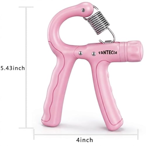 Hand Grip Strengthener for Kids and Youth, Adjustable Resistance Hand Gripper 11-45Lbs, Hand Grips for Strength Training, Stress Relief Grip - color: Pink-2 pack